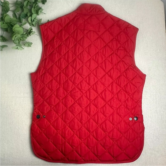 Barbour Lowerdale Gilet Diamond Quilted Vest Full Zip Red Men’s Size L EXC - Picture 12 of 16